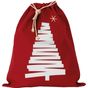 Kimood Sac coton à cordon motif sapin cherry_red