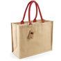 Westford Mill Sac de courses classique en toile de jute natural/bright_red