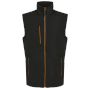 Regatta Men's Navigate 2 Layer Softshell Gilet black/orange_pop
