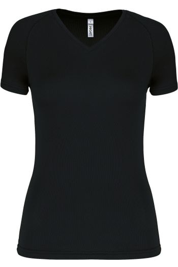 Image produit T-shirt de sport manches courtes col v femme