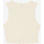 Bella Women's micro rib muscle crop tank solid_natural_blend