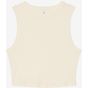 Bella Women's micro rib muscle crop tank solid_natural_blend