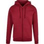 Build Your Brand Heavy Zip Hoody burgundy