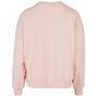 Build Your Brand Ladies Oversized Crewneck Sweatshirt pink