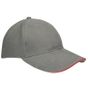 L-merch Heavy Brushed Cap grey/red
