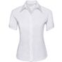 Russell Collection Ladies’ short sleeve tailored ultimate non-iron shirt white