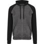 AWDis Just Hoods Baseball Zoodie charcoal/jet_black