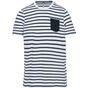 Kariban T-shirt rayé marin avec poche manches courtes enfant striped_white/navy