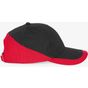 k-up Racing - casquette bicolore 6 panneaux black/red