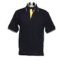kustom kit Contrast Tipped Piqué navy/sun_yellow