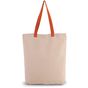 Kimood Sac shopping à soufflet avec poignées contrastées natural/spicy_orange