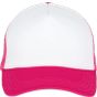 K-up Casquette trucker - 5 Panneaux white/fuchsia