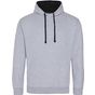 AWDis Just Hoods Varsity Hoodie heather_grey/jet_black