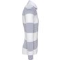 kariban Polo rayé manches longues unisexe oxford_grey/white_stripes