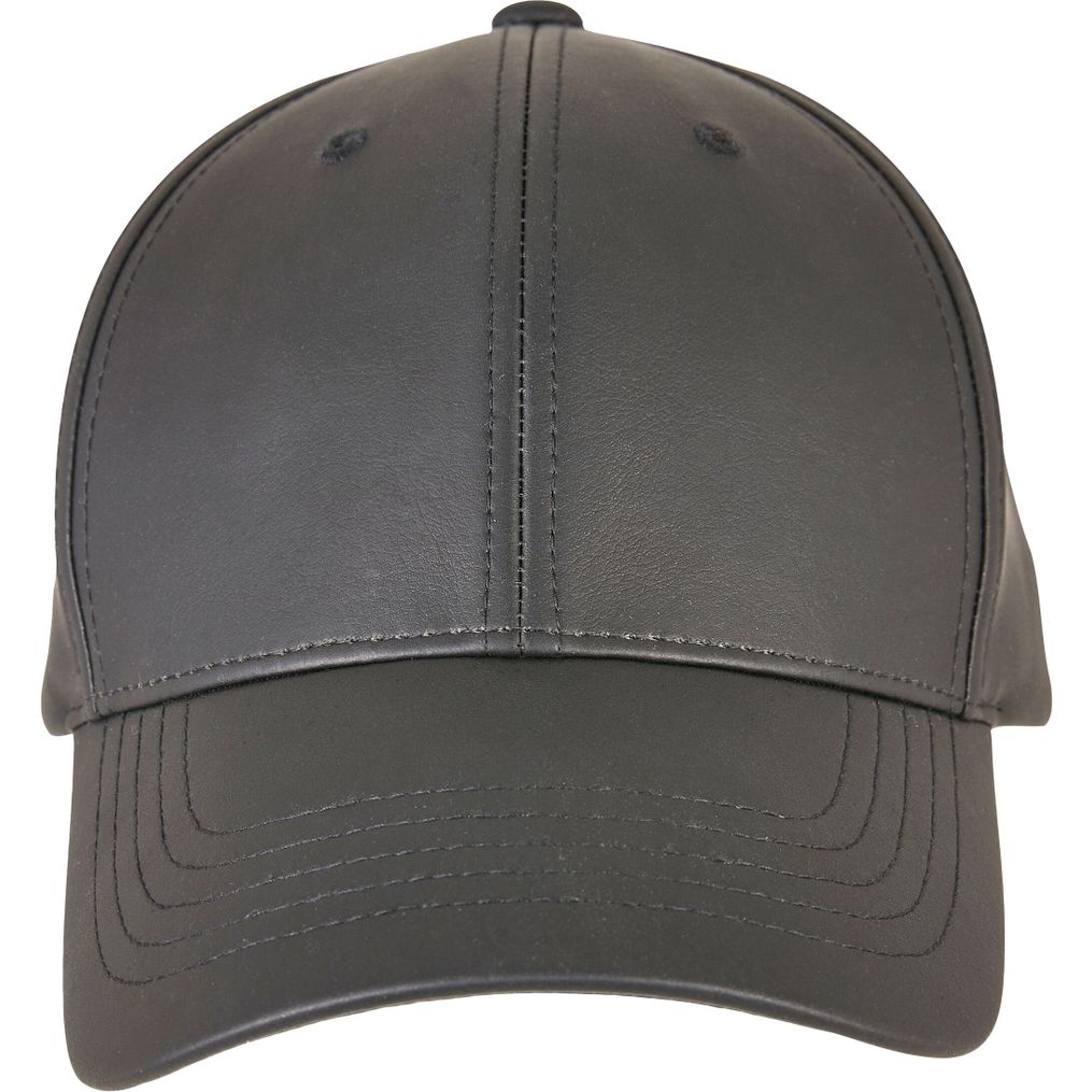 Synthetic Leather Alpha Shape Dad Cap flexfit