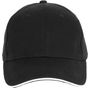 K-up Casquette en coton biologique à sandwich contrasté - 6 panneaux black/white