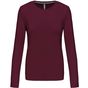 Kariban T-shirt col rond manches longues femme wine