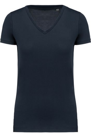 Image produit T-shirt Supima® col V manches courtes femme