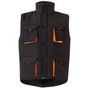 Velilla Gilet matelassé bicolore multipoches black/orange