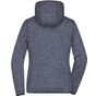 James&Nicholson Ladies' Knitted Fleece Hoody denim_melange/black