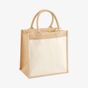 Westford Mill Petit sac fourre-tout en jute avec poche en coton