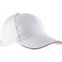 K-up Orlando - Casquette 6 panneaux white/red