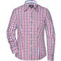 James&Nicholson Ladies´ Checked Blouse navy/red/navy/white