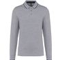 Kariban Polo maille piquée manches longues homme oxford_grey/navy/white