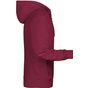 James&Nicholson Men´s Zip-Hoody burgundy_melange