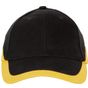 K-up Racing - casquette bicolore 6 panneaux black/yellow