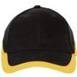 k-up Racing - casquette bicolore 6 panneaux black/yellow