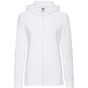 fruit of the loom Lightweight Hooded Sweat Jacket Lady-Fit blanc