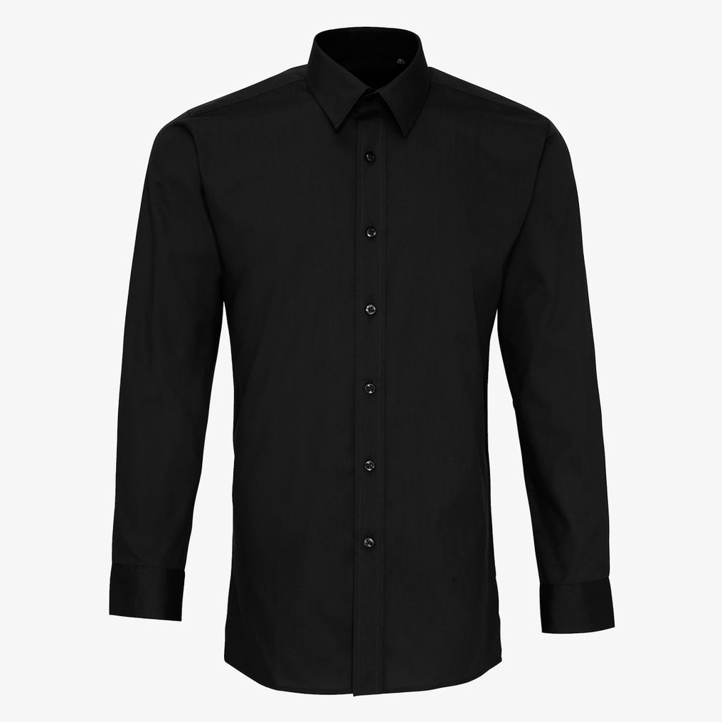 Chemise popeline cintrée à manches longues pour homme Premier