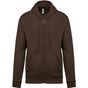 Kariban Sweat-shirt zippé capuche  chocolate