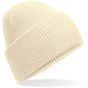 Beechfield Bonnet classique à large revers et pinces invisibles vanilla