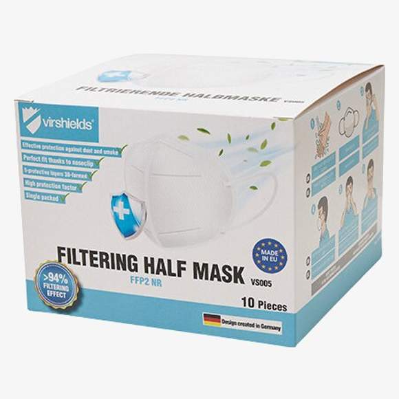 Filtering Half Mask FFP2 NR (x10) Virshields