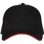 Black&Match Casquette 5 pans black/red