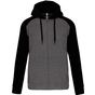 ProAct Veste molleton zippée capuche bicolore unisexe grey_heather/black
