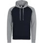 AWDis Just Hoods Baseball Hoodie oxford_navy/heather_grey