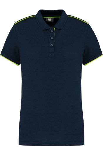 Image produit Polo Day To Day contrasté manches courtes femme