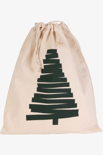 Image produit Sac coton à cordon motif sapin