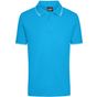 James&Nicholson Mens Polo turquoise/white