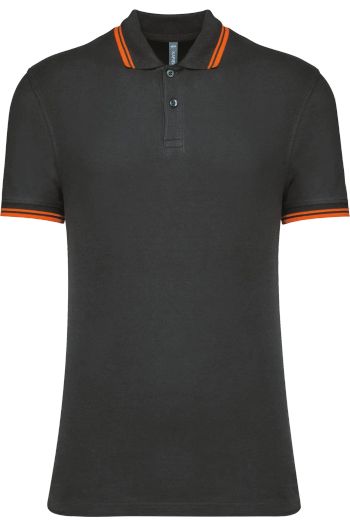 Image produit Polo homme manches courtes à liserés contrastés