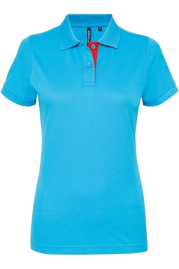 Image produit Polo contrasté femme