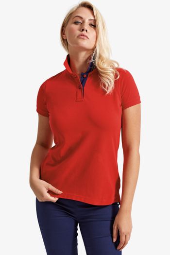 Image produit Polo contrasté femme