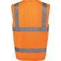 WK Designed To Work Sweat-shirt de sécurité recyclé col rond unisexe hi_viz_orange/navy