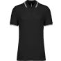 Kariban Polo homme manches courtes à liserés contrastés black/white