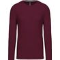 Kariban T-shirt homme manches longues encolure ronde wine