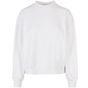 Build Your Brand Ladies Oversized Crewneck Sweatshirt white