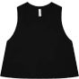 Bella Women's racerback cropped tank - solid_black_blend - M